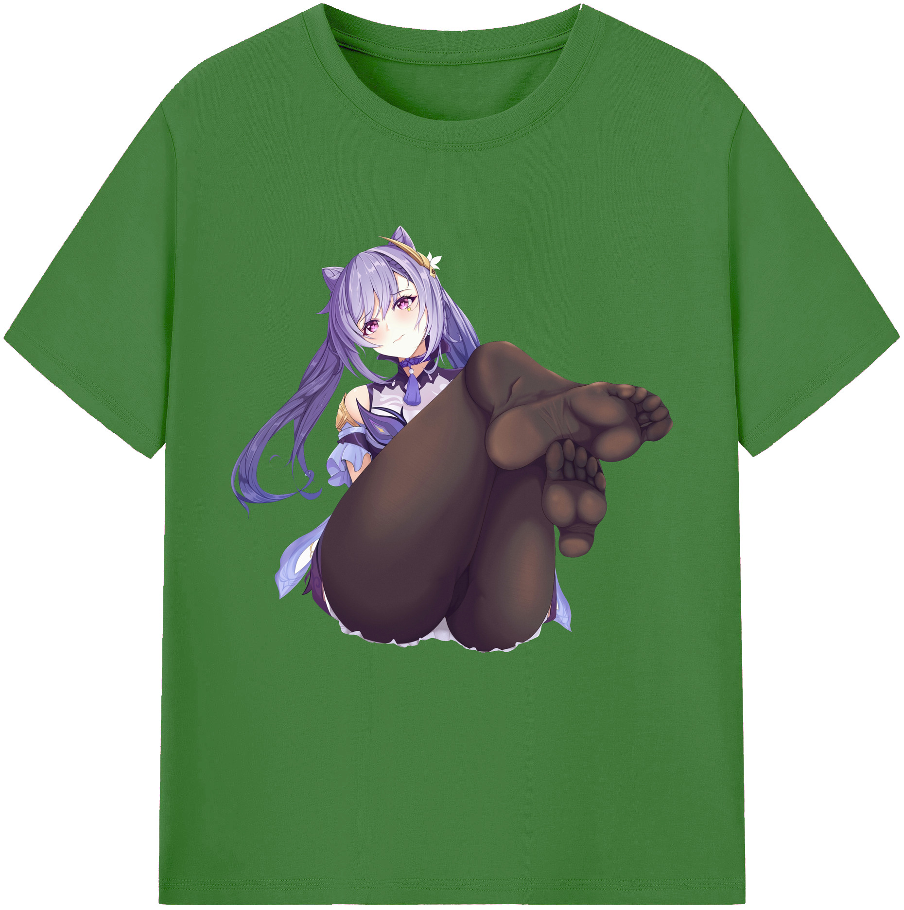 げんし神 刻晴 こくせい genshin Kokusei レディースカジュアルプリントTシャツ（綿100％）